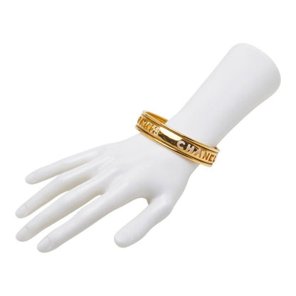 Chanel Logo Bangle Gold Plated Bracelet