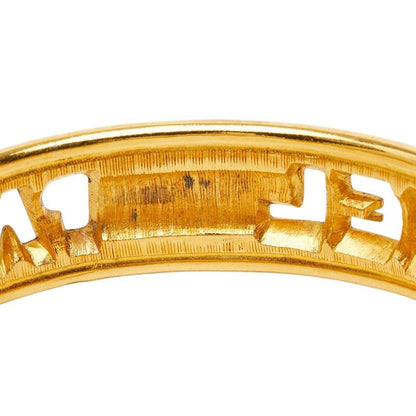 Chanel Logo Bangle Gold Plated Bracelet
