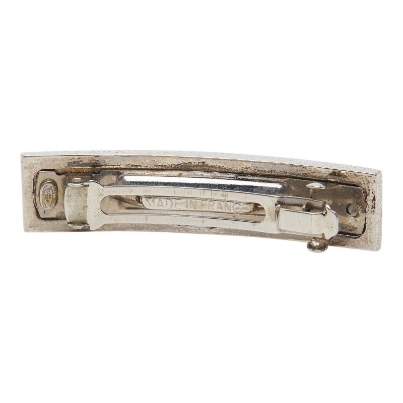 Chanel CC Logo Vintage Barrette Hair Silver Gold Metal Plated