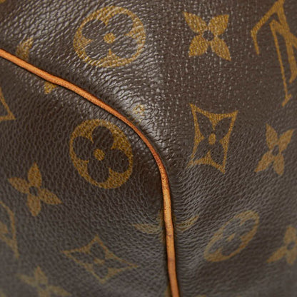 Louis Vuitton Monogram Speedy 35 Boston Bag Brown Leather