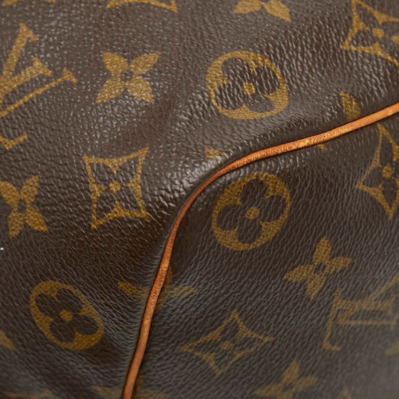 Louis Vuitton Monogram Speedy 35 Boston Bag Brown Leather