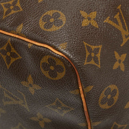 Louis Vuitton Monogram Speedy 35 Boston Bag Brown Leather