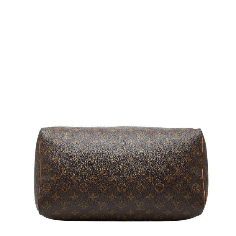Louis Vuitton Monogram Speedy 35 Boston Bag Brown Leather