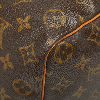 Louis Vuitton Monogram Speedy 35 Boston Bag Brown Leather