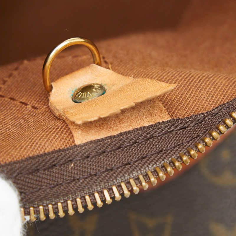 Louis Vuitton Monogram Speedy 35 Boston Bag Brown Leather