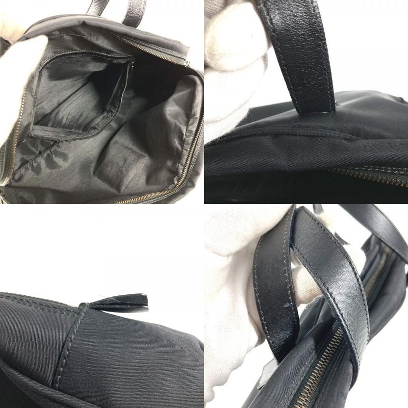 Fendi Handbag Fflogo Nylon Black