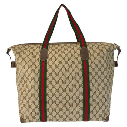 Gucci Vintage Sherry Line GG Supreme Canvas 012 39 Boston Bag