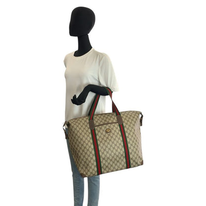 Gucci Vintage Sherry Line GG Supreme Canvas 012 39 Boston Bag