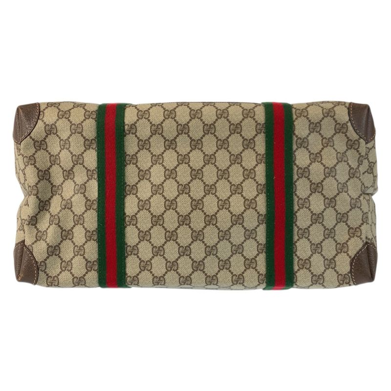 Gucci Vintage Sherry Line GG Supreme Canvas 012 39 Boston Bag