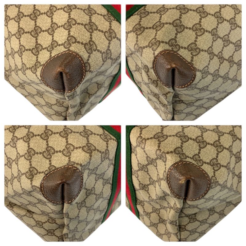 Gucci Vintage Sherry Line GG Supreme Canvas 012 39 Boston Bag