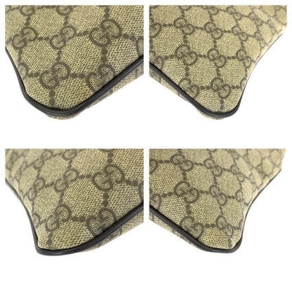 Gucci Beige Brown Gold GG Supreme Canvas Shoulder Bag