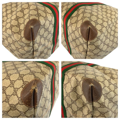 Gucci Vintage Sherry Line GG Supreme Canvas 156 19 014 Boston Bag