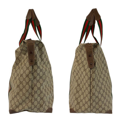 Gucci Vintage Sherry Line GG Supreme Canvas 156 19 014 Boston Bag