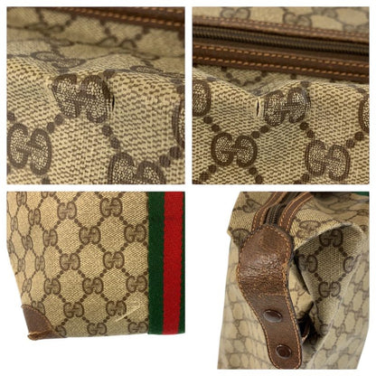 Gucci Vintage Sherry Line GG Supreme Canvas 156 19 014 Boston Bag