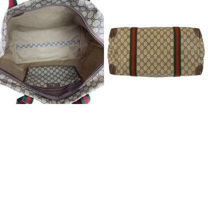 Gucci Vintage Sherry Line GG Supreme Canvas 156 19 014 Boston Bag