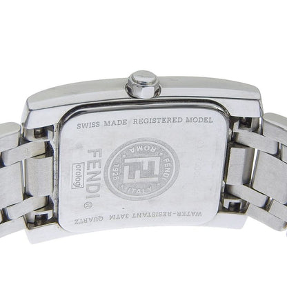 Fendi Orologi Stainless Steel Quartz Analog Display Black Dial Watch
