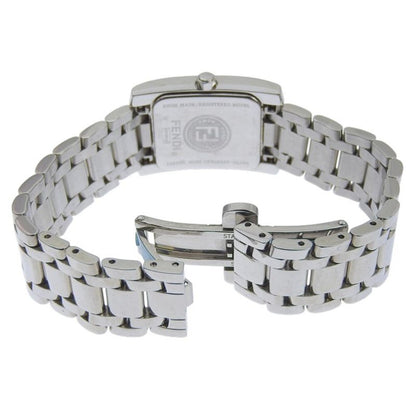 Fendi Orologi Stainless Steel Quartz Analog Display Black Dial Watch