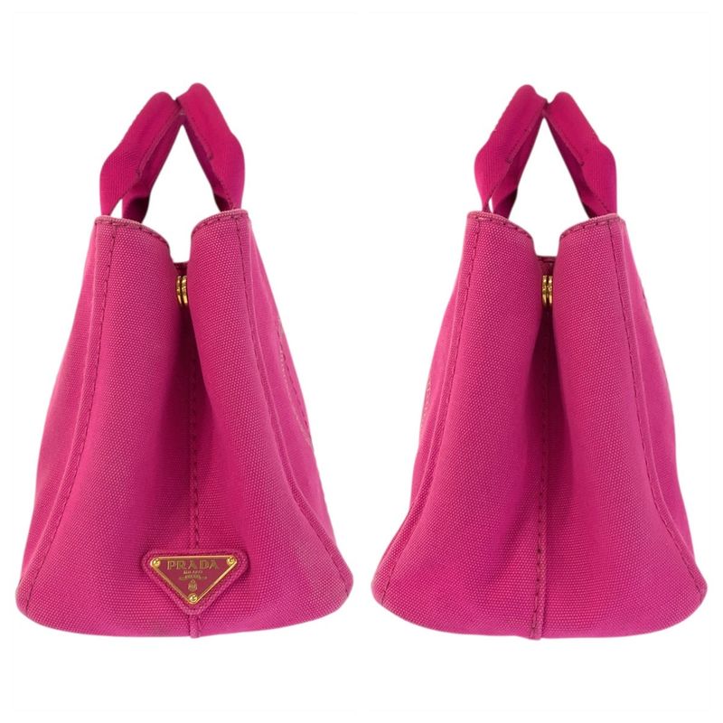 Prada Canapa Pink Gold Canvas Tote