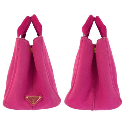 Prada Canapa Pink Gold Canvas Tote