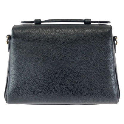 Gucci Interlocking 2-Way Black Gold Leather Chain Shoulder Bag