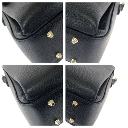 Gucci Interlocking 2-Way Black Gold Leather Chain Shoulder Bag