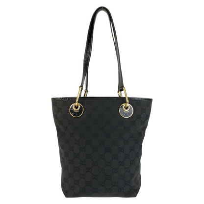 Gucci Black Gold GG Canvas Tote Shoulder Bag