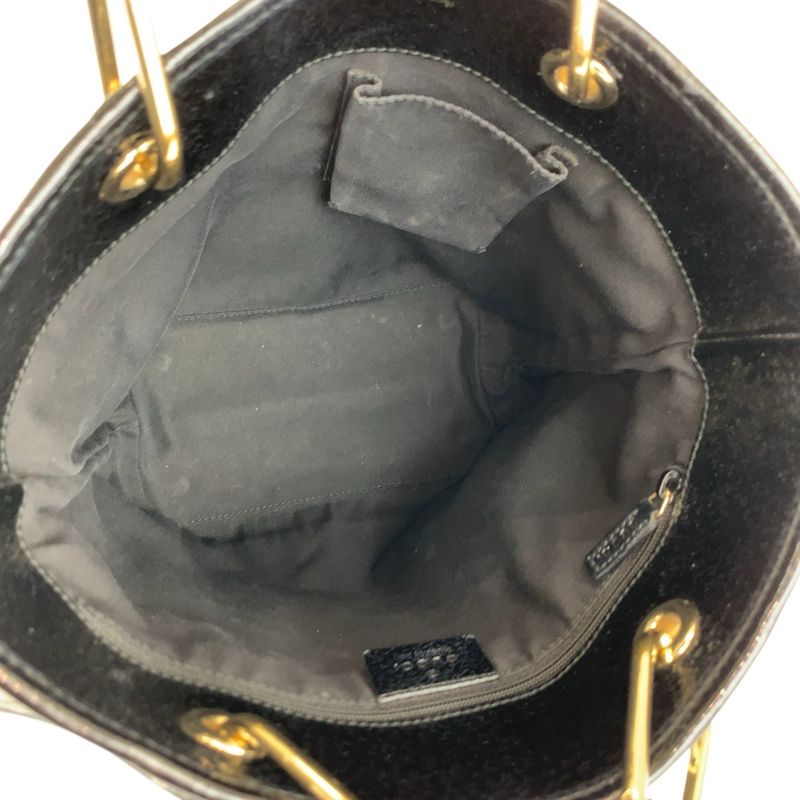 Gucci Black Gold GG Canvas Tote Shoulder Bag