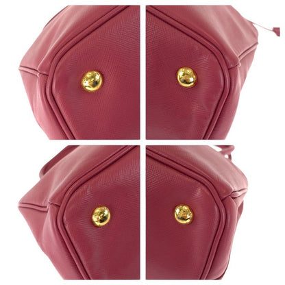 Prada Saffiano Galleria 2-Way Pink Gold Leather Shoulder Bag