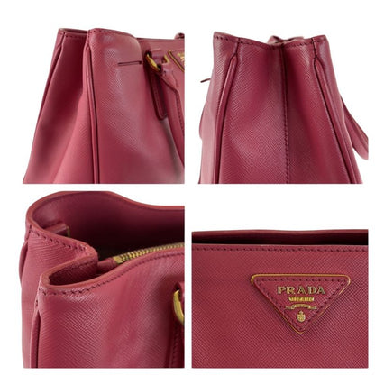 Prada Saffiano Galleria 2-Way Pink Gold Leather Shoulder Bag