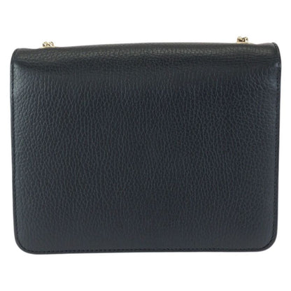 Gucci Interlocking Black Gold Leather Chain Shoulder Bag