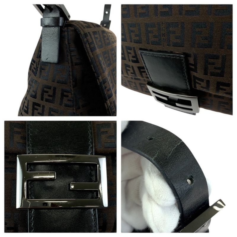 Fendi Vintage Mamma Bucket Zucchino Dark Brown Shoulder Bag