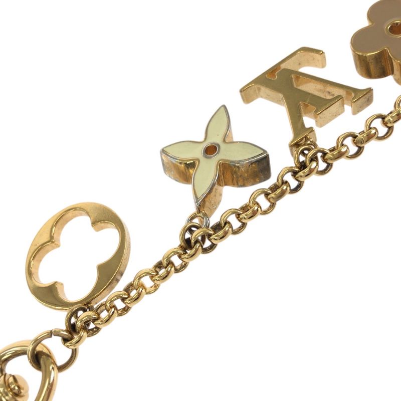 Louis Vuitton Fleur de Monogram Gold Metal Key Holder Bag Charm