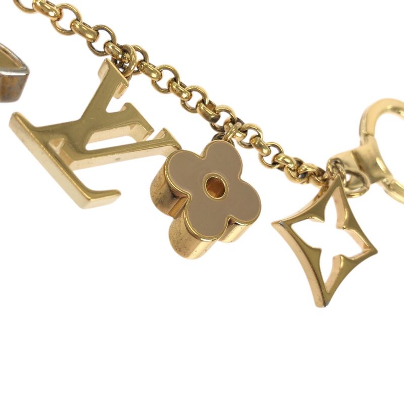 Louis Vuitton Fleur de Monogram Gold Metal Key Holder Bag Charm