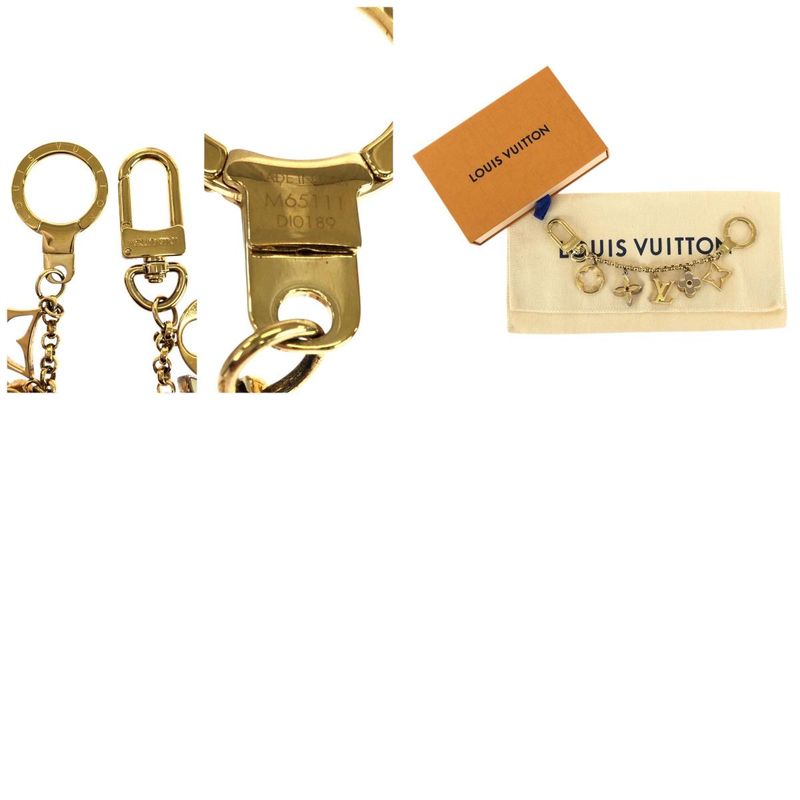 Louis Vuitton Fleur de Monogram Gold Metal Key Holder Bag Charm