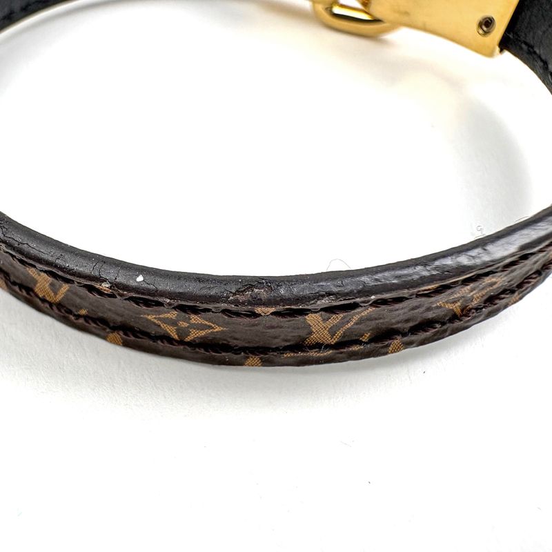 Louis Vuitton Bracelet Fasten Your LV Monogram Brown Gold
