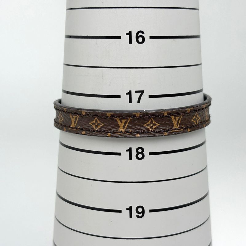 Louis Vuitton Bracelet Fasten Your LV Monogram Brown Gold