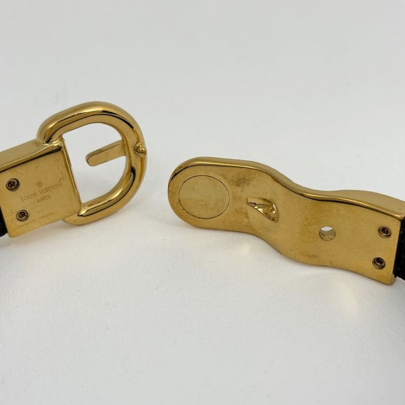 Louis Vuitton Bracelet Fasten Your LV Monogram Brown Gold