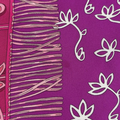 Hermes Carre 90 Cavaliers du Caucase Caucasian Knight Scarf Silk Purple