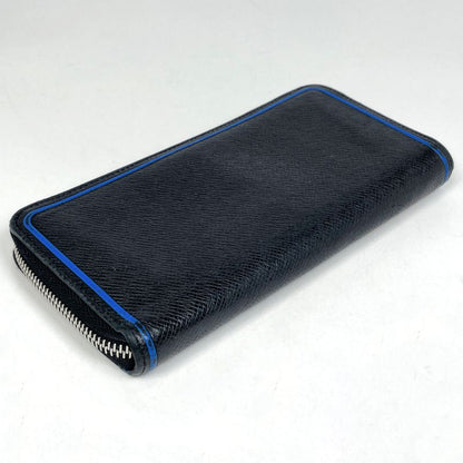 Louis Vuitton Zippy Wallet Vertical Zip Around Taiga Noir Black Blue