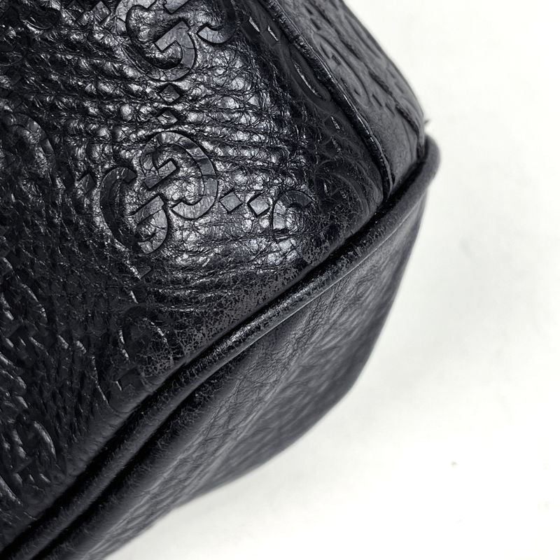 Gucci Guccissima Shoulder Bag Leather Black