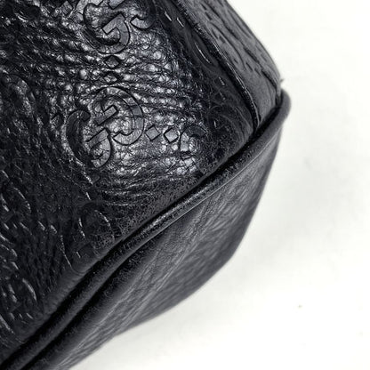 Gucci Guccissima Shoulder Bag Leather Black