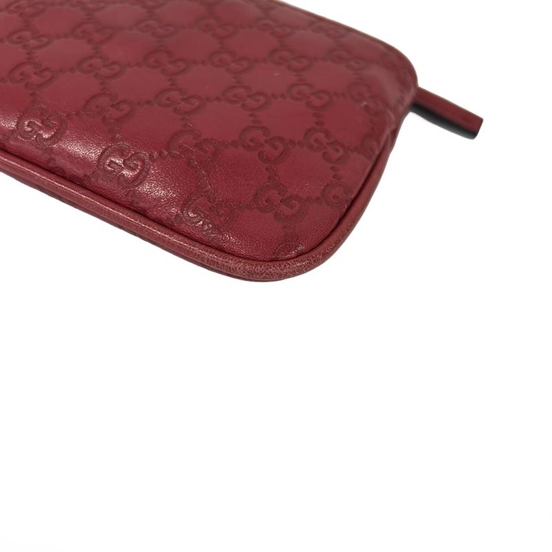 Gucci Coin Case Micro Guccissima Pink Leather