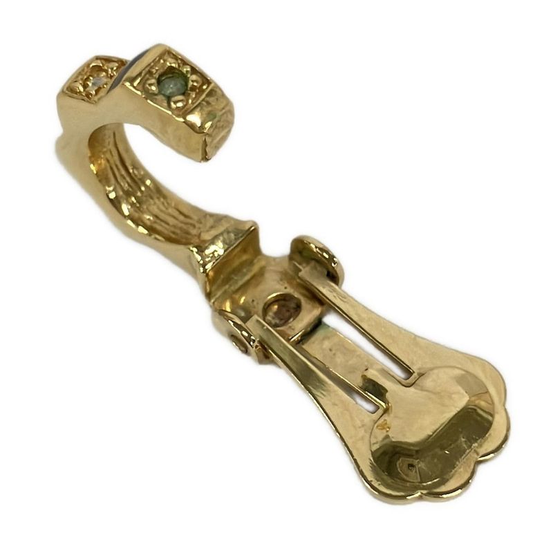 Dior Earrings Gold Black Clear