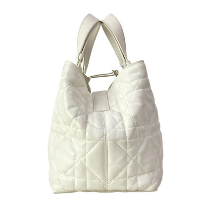 Dior Tote Toujour White Macro Cannage