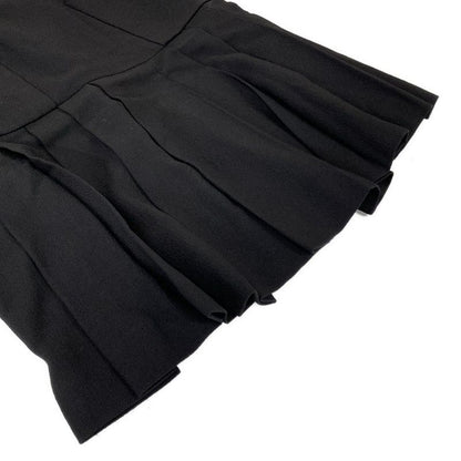 Chanel Skirts Black CC Logo Button Wool Dress