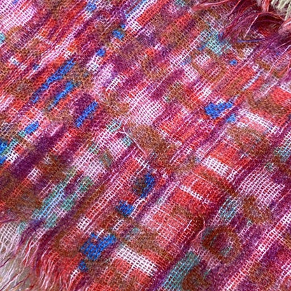 Chanel Shawl Purple Green Multi Cashmere Silk Scarf