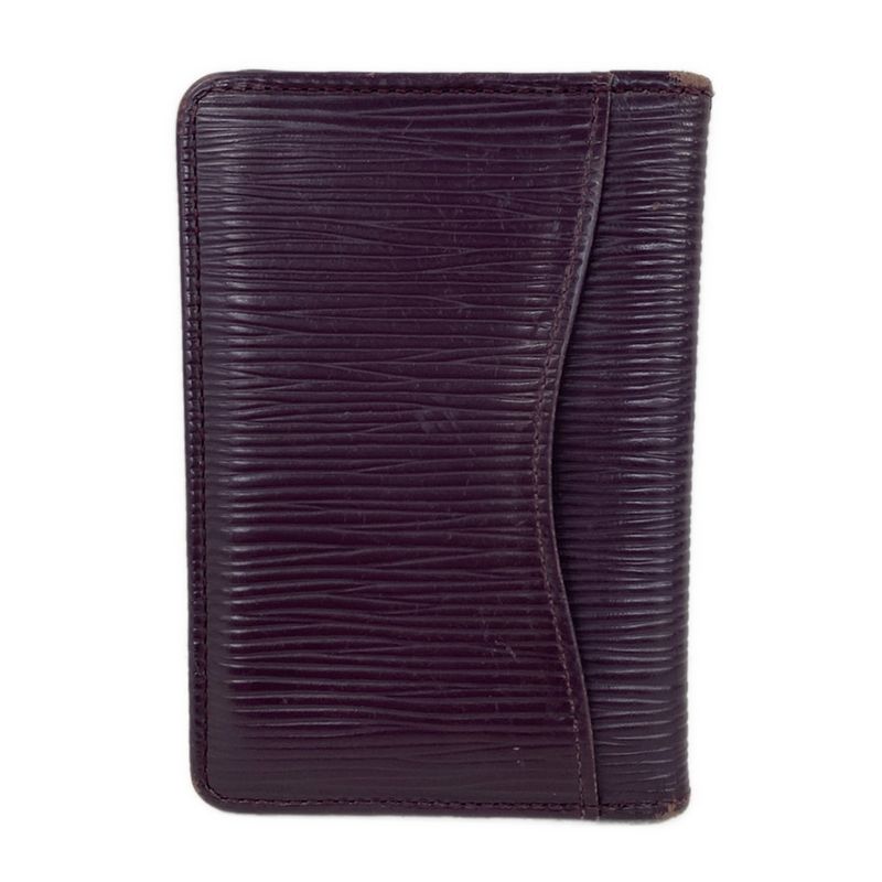 Louis Vuitton Card Case Epi Organizer Doupoche Cassis Leather