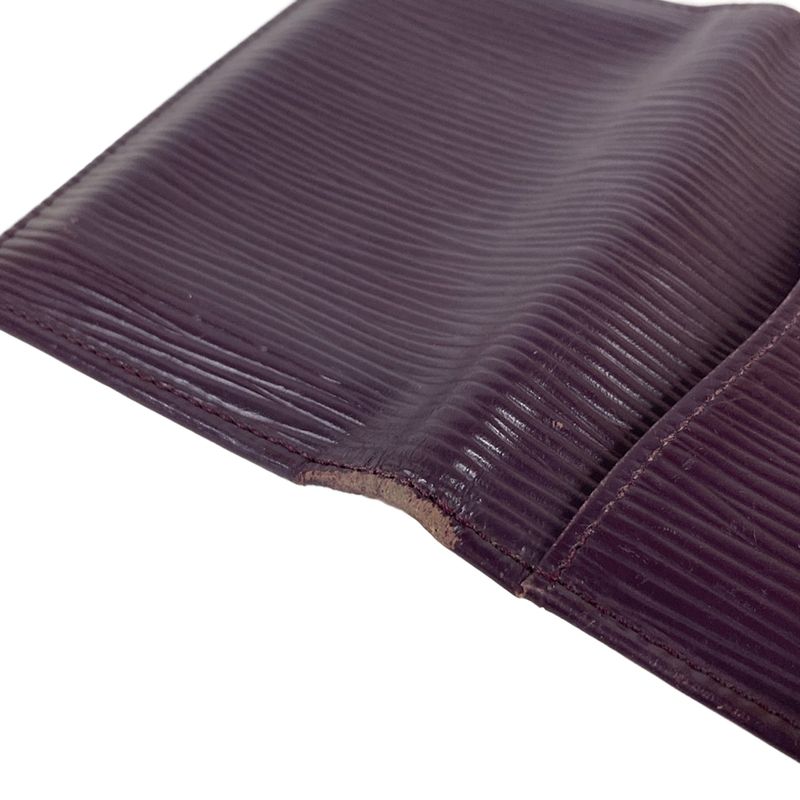 Louis Vuitton Card Case Epi Organizer Doupoche Cassis Leather