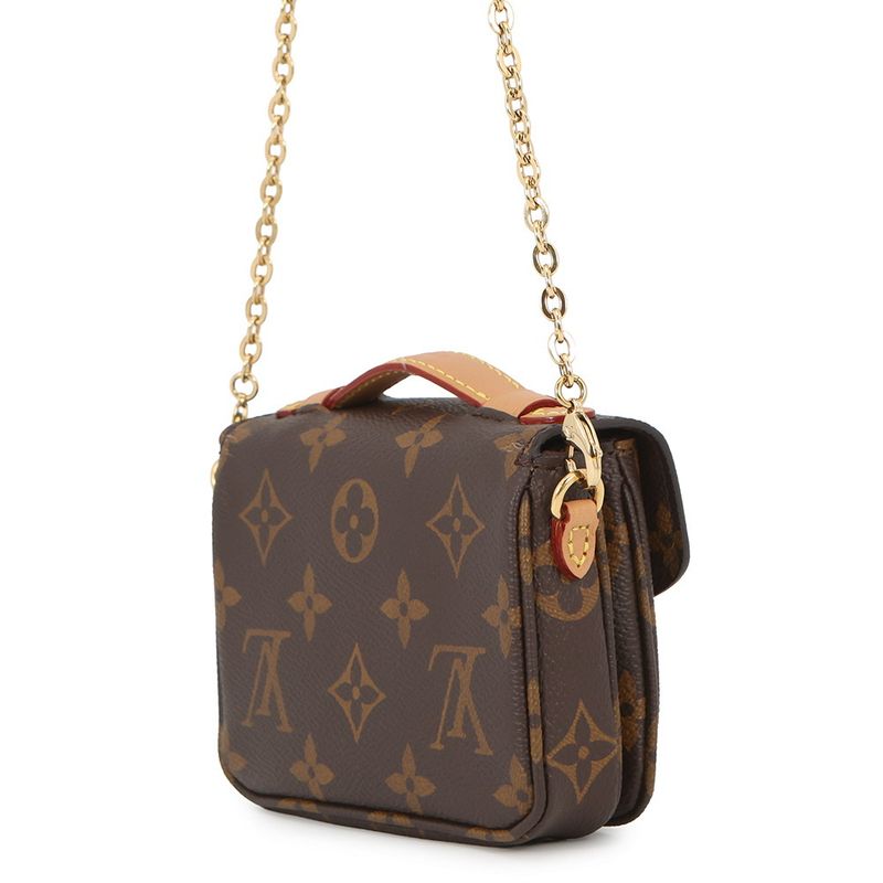 Louis Vuitton Chain Shoulder Bag Monogram Micro Metis 2-Way Pouch