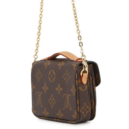 Louis Vuitton Chain Shoulder Bag Monogram Micro Metis 2-Way Pouch